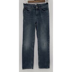 NSS Boy’s 100% Cotton Denim Jeans Blue Skulls‎ Size 10 Punk Grunge Goth Hipster